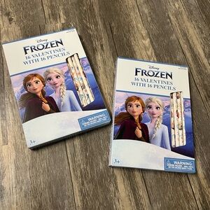 Disney Frozen Valentine’s Day Card Exchange Kit Cards and Pencils NEW 2 Boxes